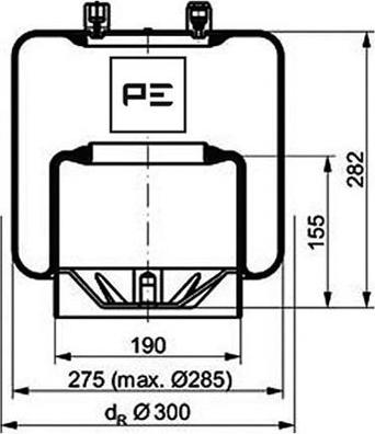 PE Automotive 084.107-78A - Кожух пневматичної ресори autozip.com.ua