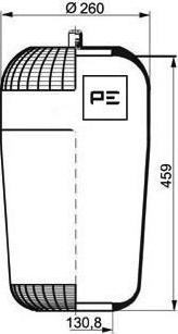 PE Automotive 084.111-70A - Кожух пневматичної ресори autozip.com.ua