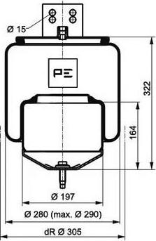 PE Automotive 08426472A - Кожух пневматичної ресори autozip.com.ua