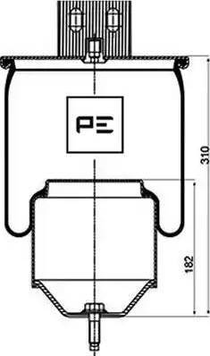 PE Automotive 08426312A - Кожух пневматичної ресори autozip.com.ua
