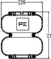 PE Automotive 084.202-71A - Кожух пневматичної ресори autozip.com.ua