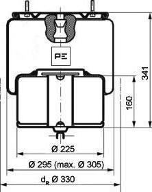 PE Automotive 08428171A - Кожух пневматичної ресори autozip.com.ua