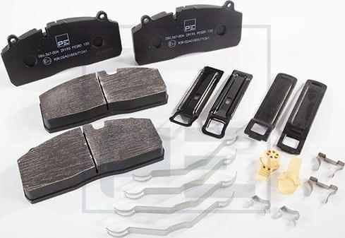PE Automotive 086.367-00A - Гальмівні колодки, дискові гальма autozip.com.ua