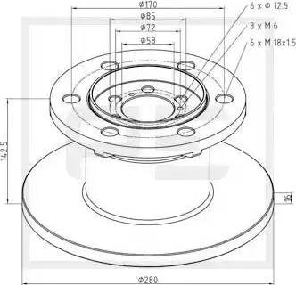 PE Automotive 026.650-10A - Гальмівний диск autozip.com.ua