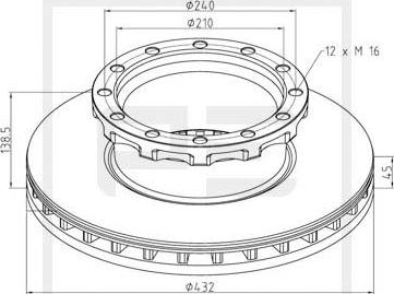 PE Automotive 026.667-10A - Гальмівний диск autozip.com.ua