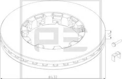 PE Automotive 106.203-80A - Гальмівний диск autozip.com.ua