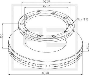 PE Automotive 266.002-00A - Гальмівний диск autozip.com.ua