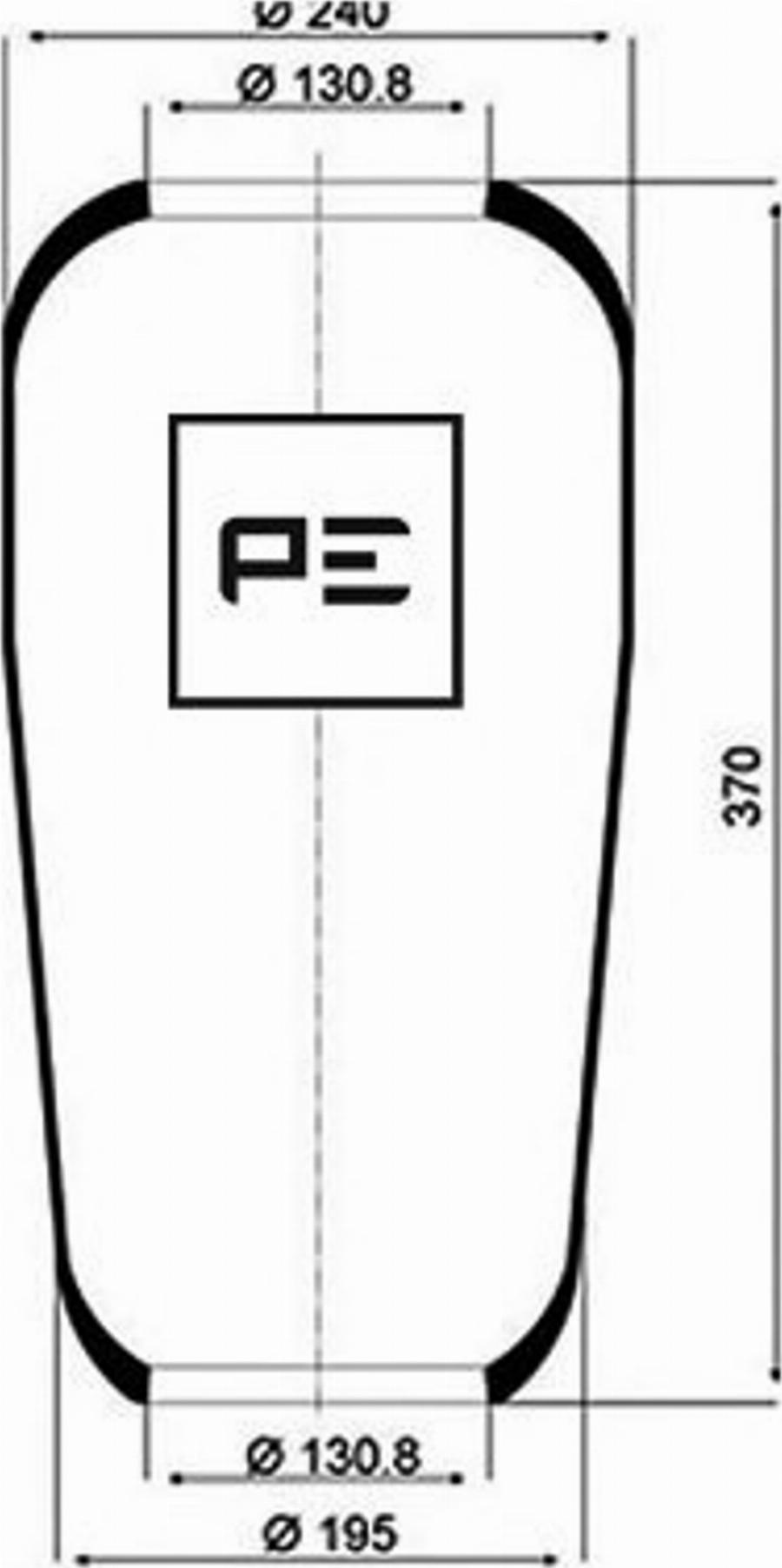 PE Automotive 08401070A - Кожух пневматичної ресори autozip.com.ua