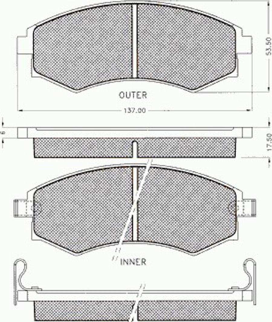 Pex 7496 - Гальмівні колодки, дискові гальма autozip.com.ua