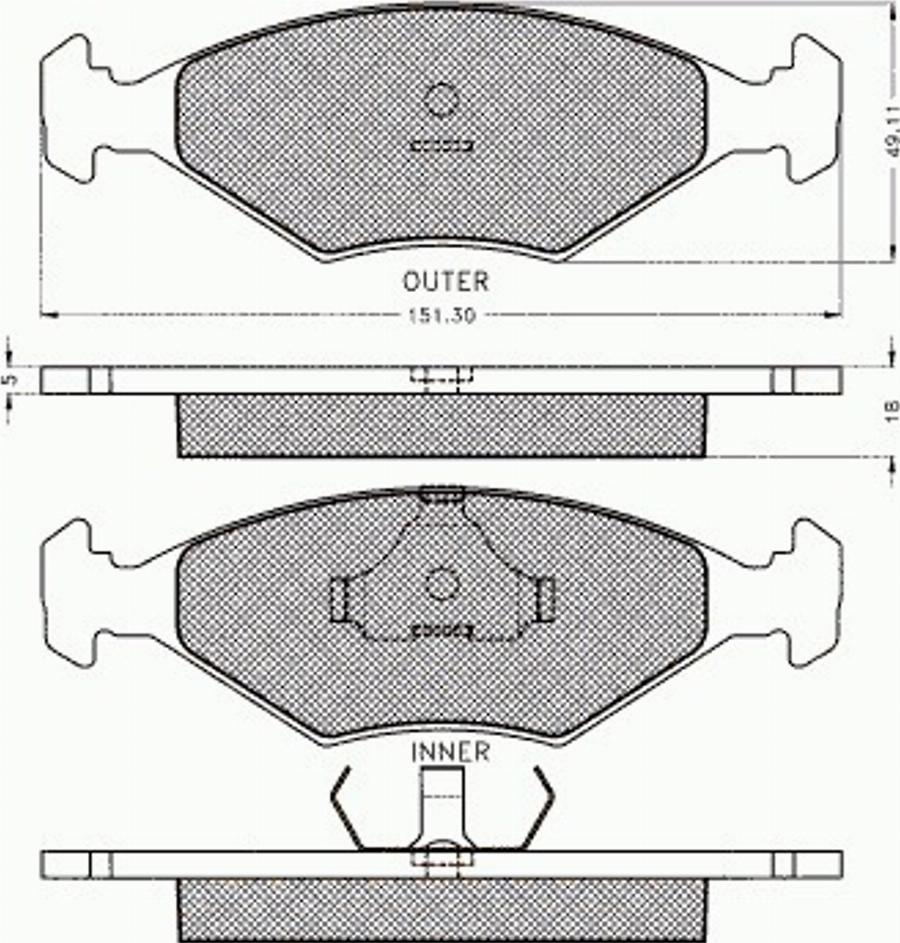 Pex 7449 - Гальмівні колодки, дискові гальма autozip.com.ua