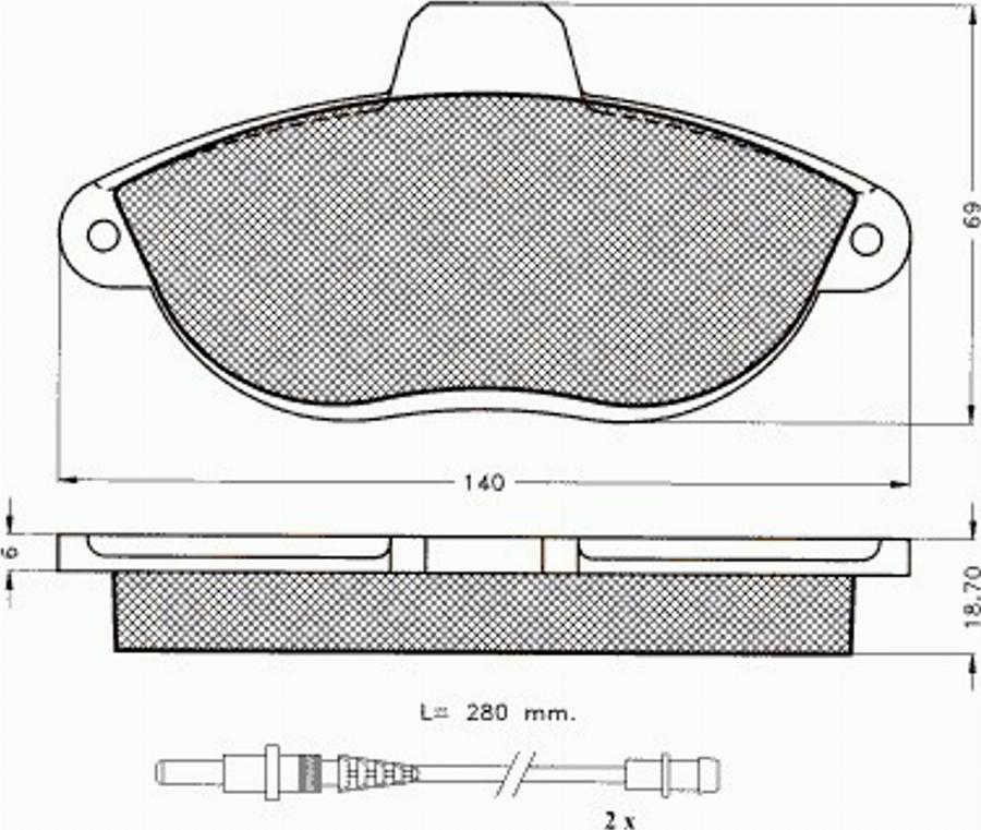 Pex 7431 - Гальмівні колодки, дискові гальма autozip.com.ua