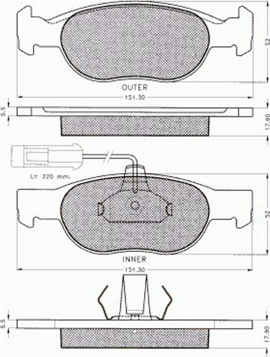 Pex 7.432 - Гальмівні колодки, дискові гальма autozip.com.ua