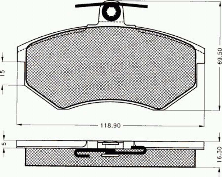 Pex 7053 - Гальмівні колодки, дискові гальма autozip.com.ua