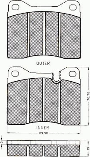 Pex 7033 - Гальмівні колодки, дискові гальма autozip.com.ua