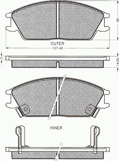 Pex 7352 - Гальмівні колодки, дискові гальма autozip.com.ua