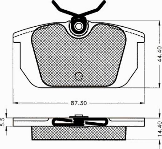 Pex 7256S - Гальмівні колодки, дискові гальма autozip.com.ua