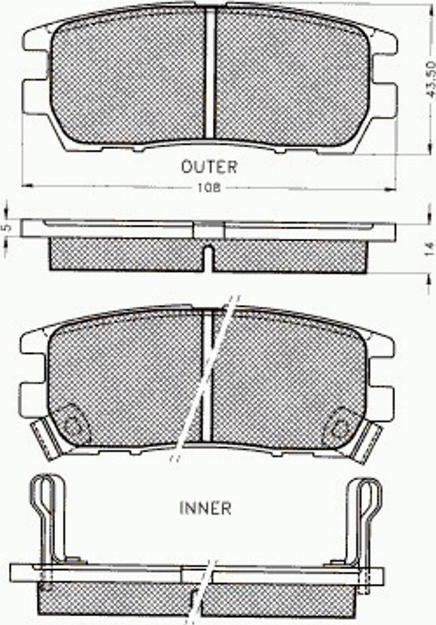 Pex 7226 - Гальмівні колодки, дискові гальма autozip.com.ua