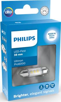 PHILIPS 11854WU60X1 - Лампа розжарювання, Освітлення салону autozip.com.ua