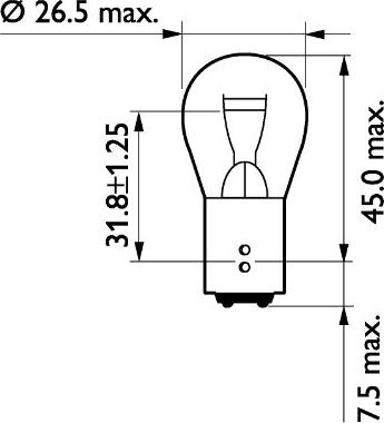 PHILIPS 13499B2 - Лампа розжарювання, ліхтар покажчика повороту autozip.com.ua