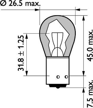 PHILIPS 13496MLCP - Лампа розжарювання, ліхтар покажчика повороту autozip.com.ua