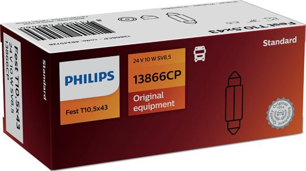 PHILIPS 13866CP - Лампа розжарювання, ліхтар освітлення номерного знака autozip.com.ua