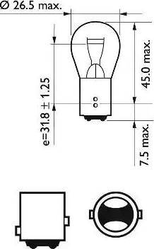 PHILIPS 12499EDBW - Лампа розжарювання, ліхтар покажчика повороту autozip.com.ua