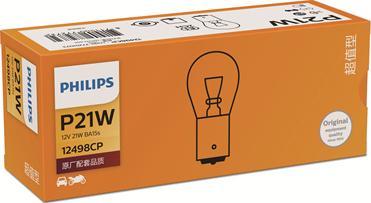 PHILIPS 12498CP - Лампа розжарювання P21W12V 21W BA15s вир-во Philips autozip.com.ua