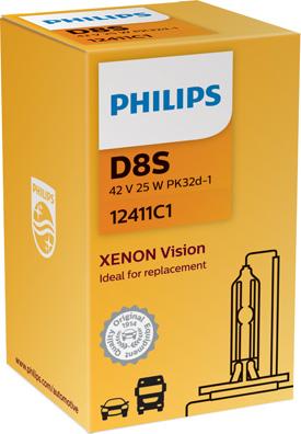 PHILIPS 12411C1 - Лампа розжарювання, основна фара autozip.com.ua