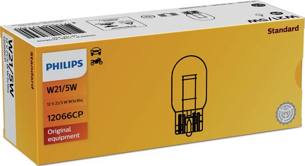 PHILIPS 12066CP - Лампа розжарювання W21-5W12V 21-5W W 3X16q вир-во Philips autozip.com.ua