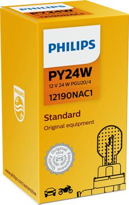 PHILIPS 12190NAC1 - Лампа накаливания PY24W 12V 24W PGU20-4 HIPERVISION пр-во Philips autozip.com.ua
