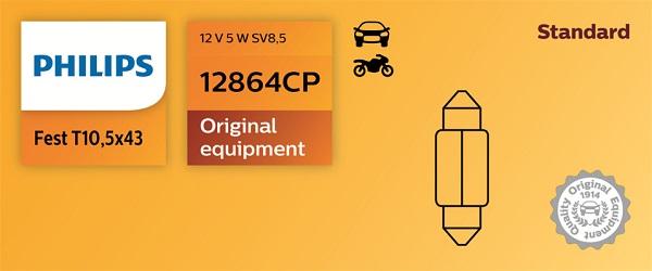 PHILIPS 12864CP - Лампа розжарювання, ліхтар освітлення номерного знака autozip.com.ua