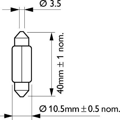 PHILIPS 13864CP - Лампа розжарювання, ліхтар освітлення номерного знака autozip.com.ua