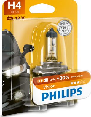 PHILIPS 12342PRB1 - Лампа розжарювання H4Premium12V 60-55W P43t-38 вир-во Philips autozip.com.ua