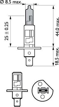 PHILIPS 12258WVUSM - Лампа розжарювання, фара дальнього світла autozip.com.ua