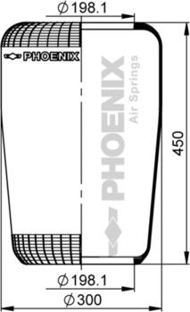 Phoenix 1 F 32 A - Кожух пневматичної ресори autozip.com.ua