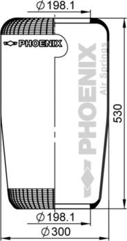 Phoenix 1 F 32 B - Кожух пневматичної ресори autozip.com.ua