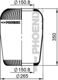 Phoenix 1 F 25 - Кожух пневматичної ресори autozip.com.ua