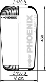 Phoenix 1 F 26 B-1 - Кожух пневматичної ресори autozip.com.ua