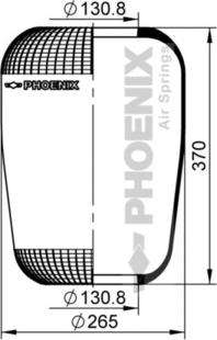 Phoenix 1 F 26 C - Кожух пневматичної ресори autozip.com.ua