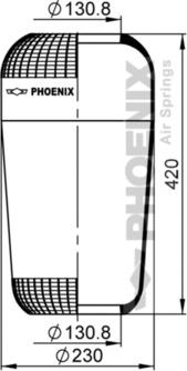 Phoenix 1 F 20 A - Кожух пневматичної ресори autozip.com.ua