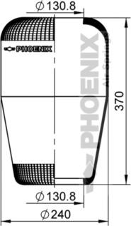 Phoenix 1 F 21 A - Кожух пневматичної ресори autozip.com.ua