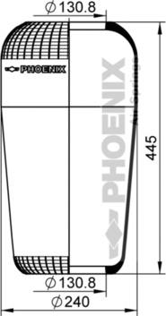 Phoenix 1 F 21 C-2 - Кожух пневматичної ресори autozip.com.ua
