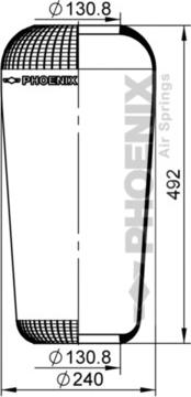 Phoenix 1 F 21 D - Кожух пневматичної ресори autozip.com.ua