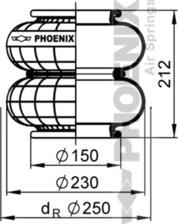 Phoenix 2 B 12 R-3 - Кожух пневматичної ресори autozip.com.ua