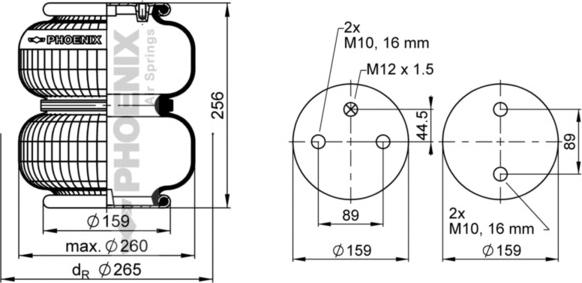 Phoenix SP 2 B 12 R-A-3 - Кожух пневматичної ресори autozip.com.ua