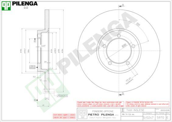 Pilenga 5970 - Гальмівний диск autozip.com.ua
