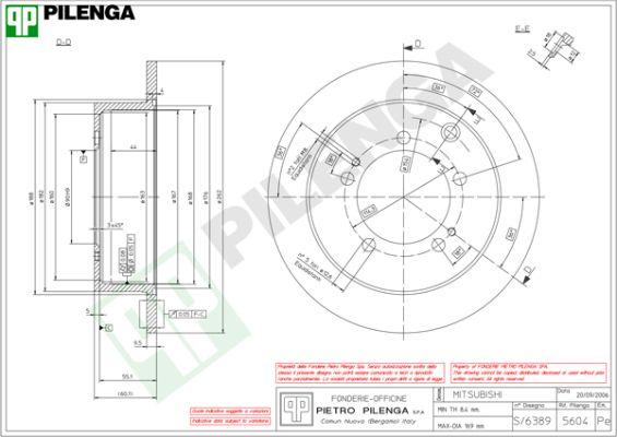 Pilenga 5604 - Гальмівний диск autozip.com.ua