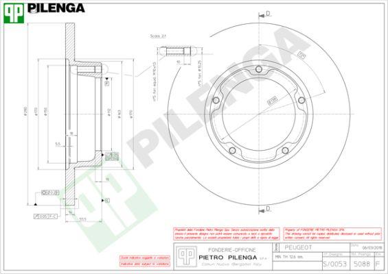 Pilenga 5088 - Гальмівний диск autozip.com.ua