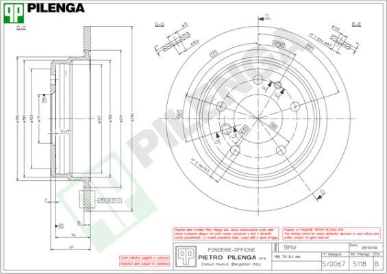 Pilenga 5118 - Гальмівний диск autozip.com.ua