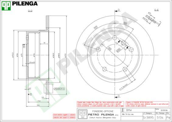 Pilenga 5134 - Гальмівний диск autozip.com.ua